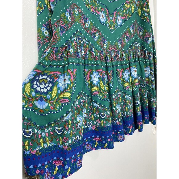 Matilda Jane Womens Top Size M Evergreen Boho Floral Long Sleeves Keyhole Front - Picture 14 of 14